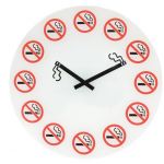 Zegar No Smoking biały   1