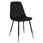 Krzesło Chaise aksamitne czarne - Atmosphera 1