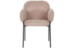 Krzesło Designer chair boucle z podłokietnikami pink 2
