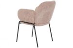 Krzesło Designer chair boucle z podłokietnikami pink 3