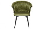 Krzesło Interlace aksamitne zielone 3