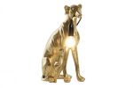 Lampa stołowa pies Greyhound złoty 1