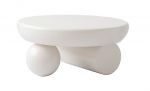 Ława stolik Japandi 3D biała  1
