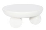 Ława stolik Japandi 3D biała  2