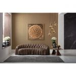 Sofa Drapes 226 cm brązowa  - Kare Design 13