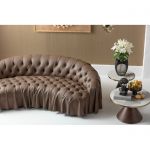 Sofa Drapes 226 cm brązowa  - Kare Design 6