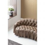 Sofa Drapes 226 cm brązowa  - Kare Design 8