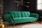 Sofa rozkładana Boutique aksamitna zielona - Invicta Interior 3