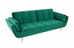 Sofa rozkładana Boutique aksamitna zielona - Invicta Interior 2