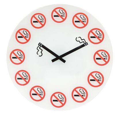 Zegar No Smoking biały  