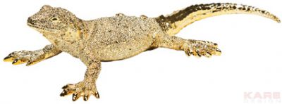 Dekoracja Lizard Jaszczurka złota medium - Kare Design