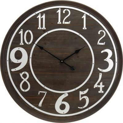 Zegar ścienny Wall Clock brązowy wood 
