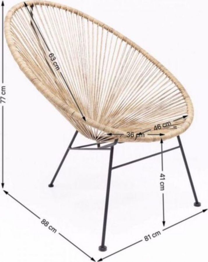 Fotel ogrodowy Arm Chair Spaghetti natur - Kare Design