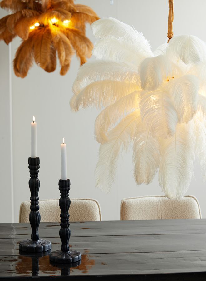 Lampa Feather pióra biała sufitowa 80 cm