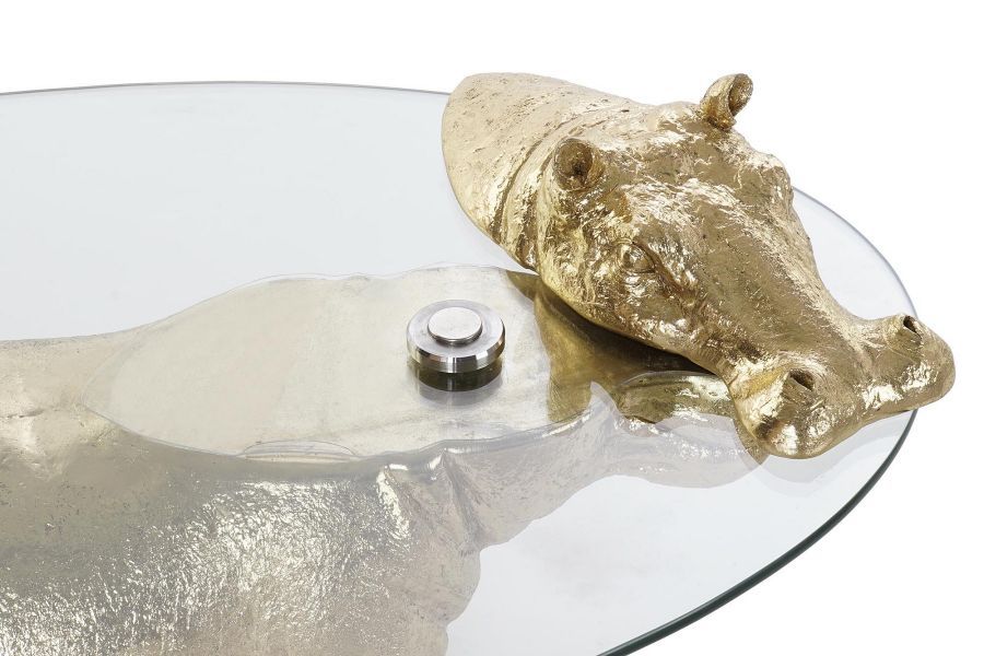 Ława stolik Hipopotam złoty
