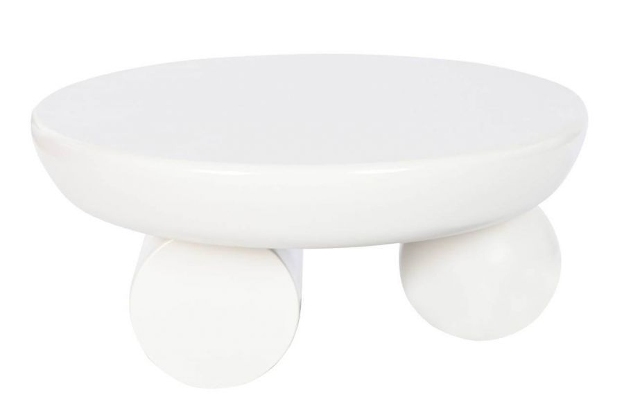 Ława stolik Japandi 3D biała 