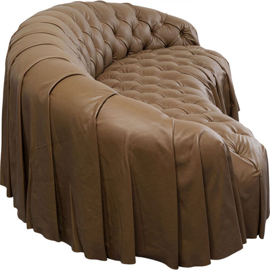 Sofa Drapes 226 cm brązowa  - Kare Design