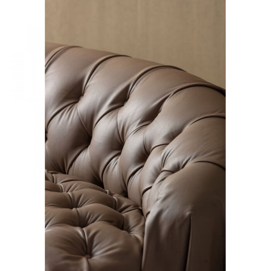 Sofa Drapes 226 cm brązowa  - Kare Design