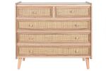 Komoda drewniana Rattan collection 80 cm 1