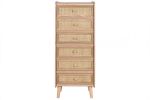 Komoda drewniana Rattan collection z 6 szufladami 1