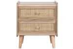 Komoda drewniana szafka nocna Rattan collection 1