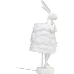 Lampa stołowa Animal Rabbit biała futerkowa 68 cm - Kare Design 2