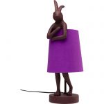 Lampa stołowa Animal Rabbit czerwona fioletowa 50 cm - Kare Design 1