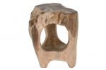 Stolik boczny Rustic Carve z drewna tekowego 1