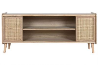 Komoda drewniana RTV Rattan collection