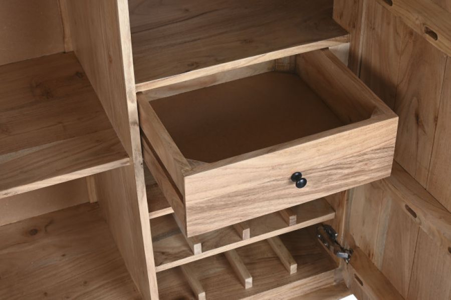 Komoda drewniana barek na wino Fondant wood - Interstil Interior