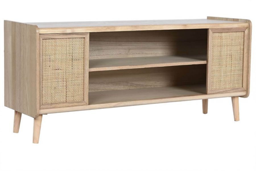 Komoda drewniana RTV Rattan collection