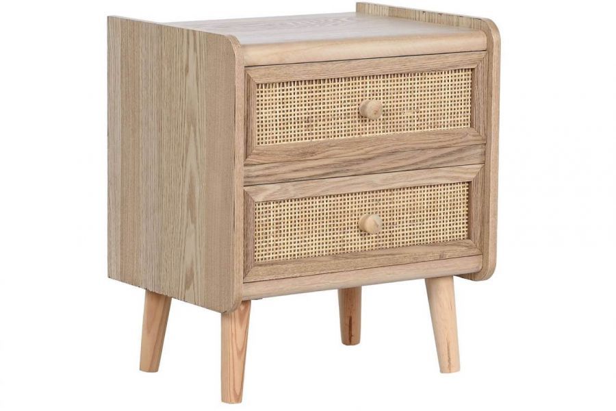 Komoda drewniana szafka nocna Rattan collection