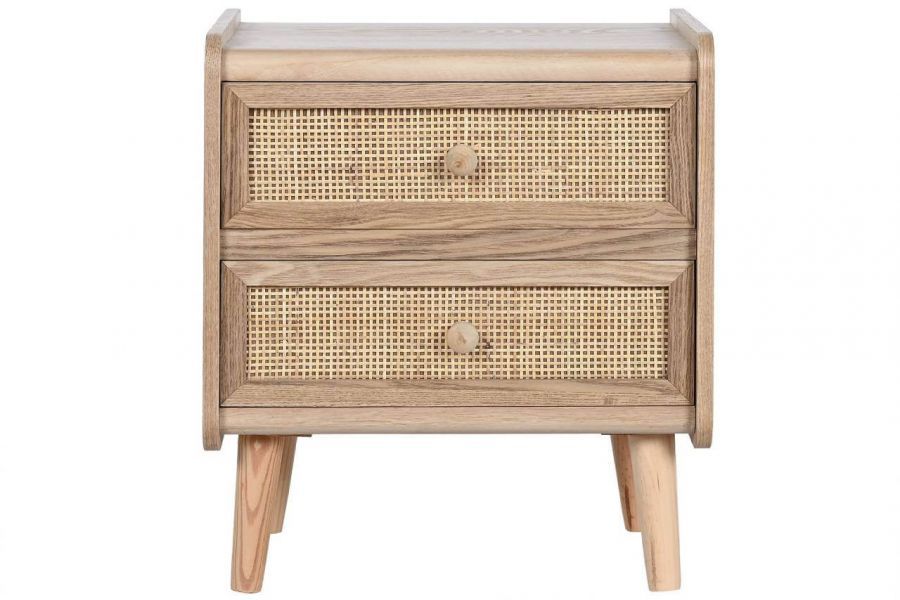 Komoda drewniana szafka nocna Rattan collection