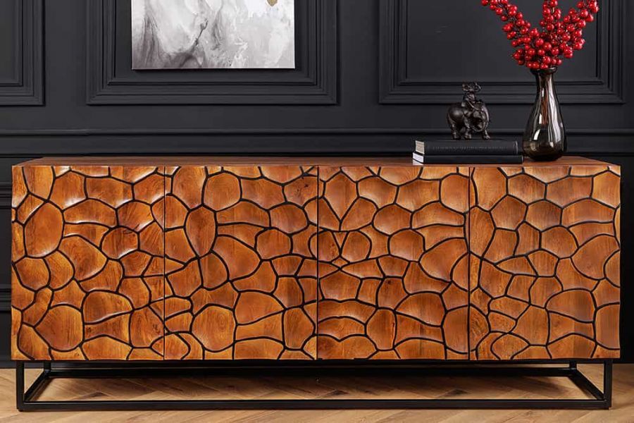 Komoda drewniana Vulcano 177 cm Mosaik  - Invicta Interior