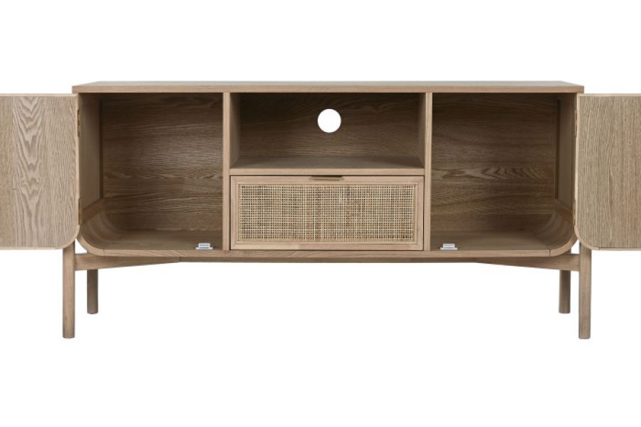 Komoda rattanowa round RTV pod TV  - Interstil Interior