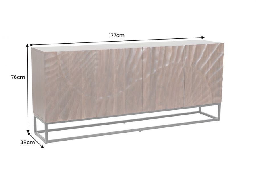 Komoda Scorpion drewno akacjowe 180 cm - Invicta Interior