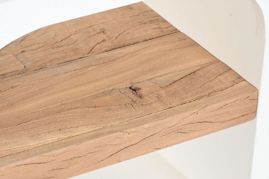 Komoda szafka RTV Santorini wood drewniana biała - Item International