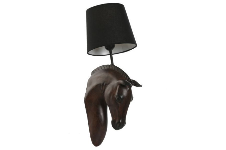 Lampa ścienna kinkiet Koń brązowy vintage 