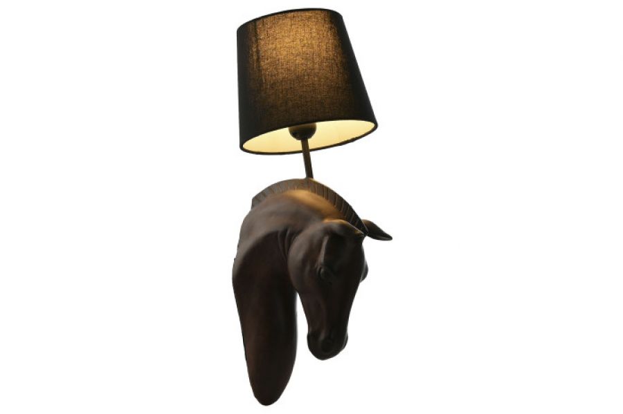 Lampa ścienna kinkiet Koń brązowy vintage 