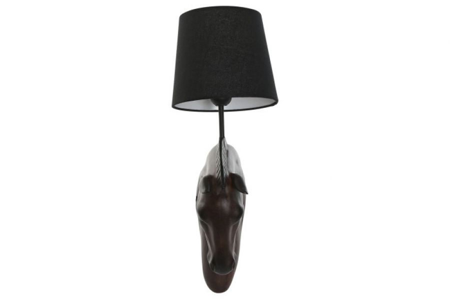 Lampa ścienna kinkiet Koń brązowy vintage 