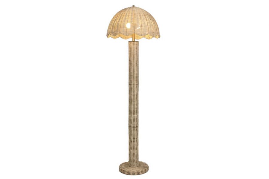 Lampa stojąca z rattanu – naturalny design 149 cm