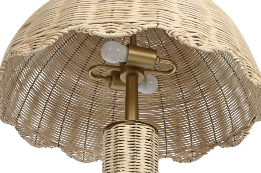 Lampa stojąca z rattanu – naturalny design 149 cm