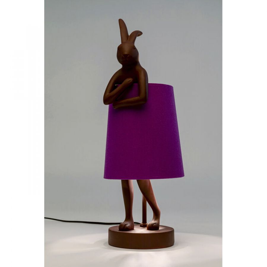 Lampa stołowa Animal Rabbit czerwona fioletowa 50 cm - Kare Design