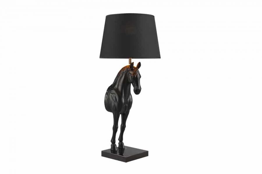 Lampa stołowa Beauty Horse czarna - Invicta Interior