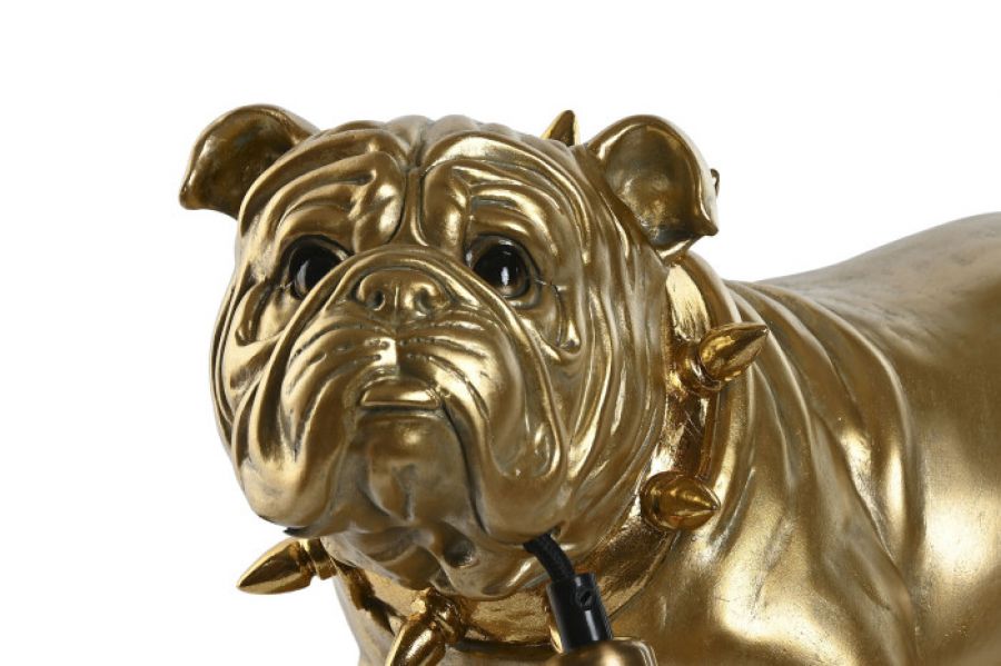 Lampa stołowa Bulldog na deskorolce złota