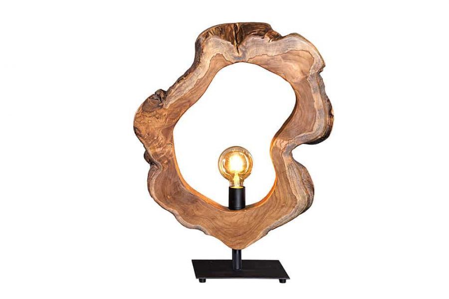 Lampa stołowa drewniana Organic Artwork 55 cm - Invicta Interior