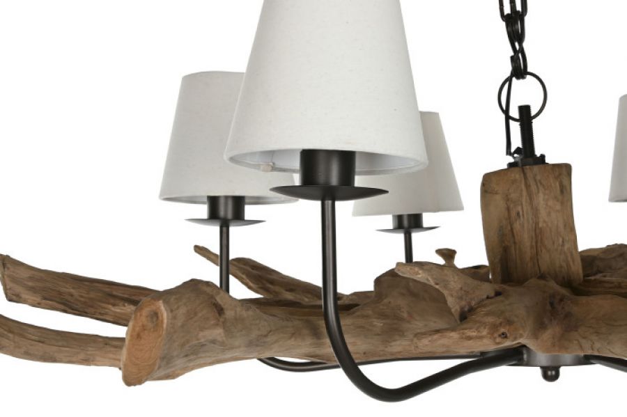 Lampa sufitowa drewniana Gałęzie 130 cm