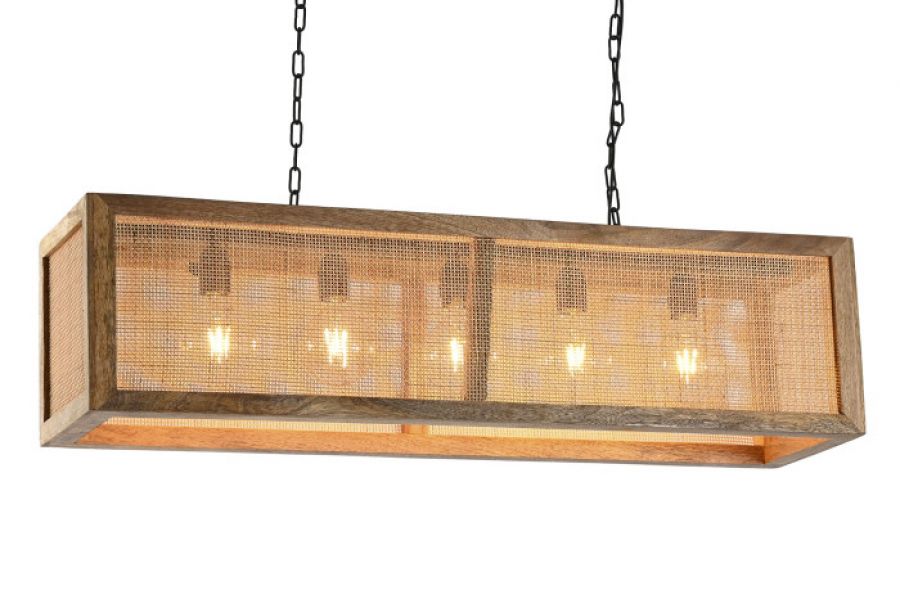 Lampa wisząca z drewna mango 100 cm