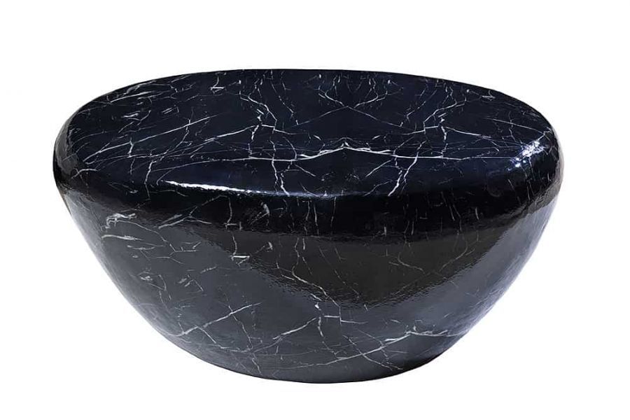 Ława Stone czarny marmur 75 cm  - Invicta Interior