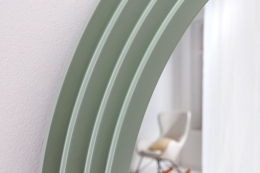 Lustro Wave Art Deco zielone - Invicta Interior